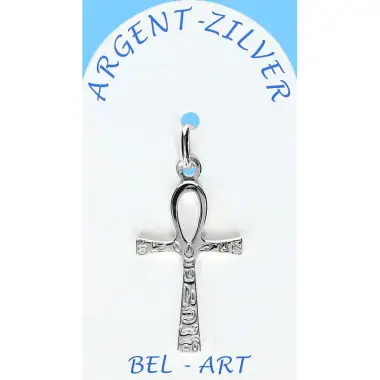 Croix Argent 27 X 17 mm Hiéroglyphes