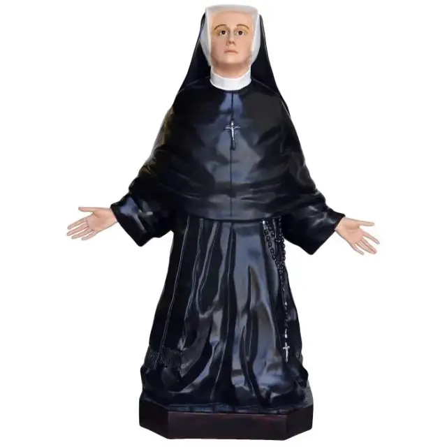 Statue Sainte Faustine Kowlaska 125 cm en fibre de verre