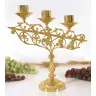 Candle holder Base Diameter 11 cm H 34 cm diam Candle 4 Cm golden