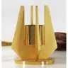 Candle holder Base diameter 9 cm H 15 cm diam Candle 5 Cm golden