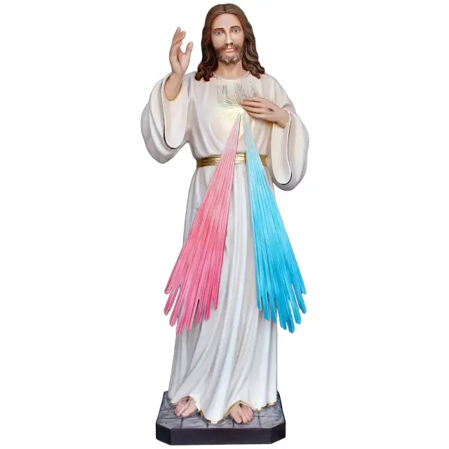 Beeld Barmhartige Kristus 180 cm in glasvezel