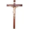 Croix murale 220 x 120 cm en bois (Christ de 105 cm en fibre de verre)