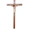 Croix murale 180 x 105 cm en bois (Christ de 80 cm en fibre de verre)