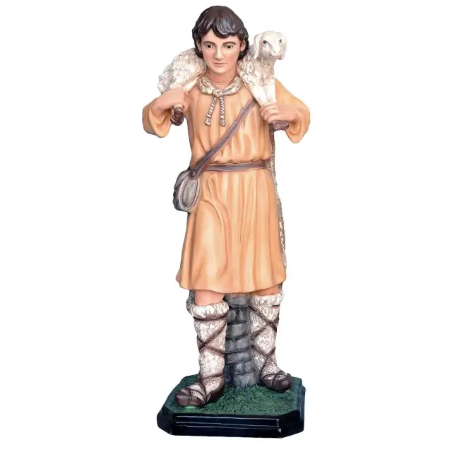 Shepherd in resin for a crib of 100 cm