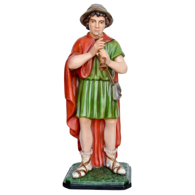 Shepherd in resin for a crib of 100 cm