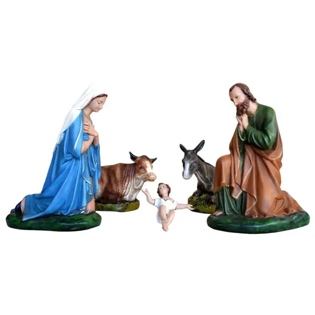 Nativity set of 5 pieces 45 cm in resin