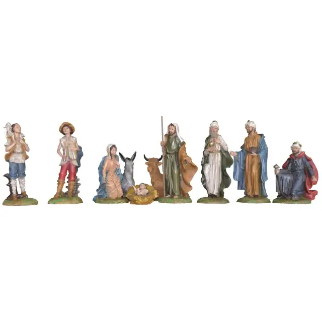 Nativity Set in resin 10 figurines 30 cm