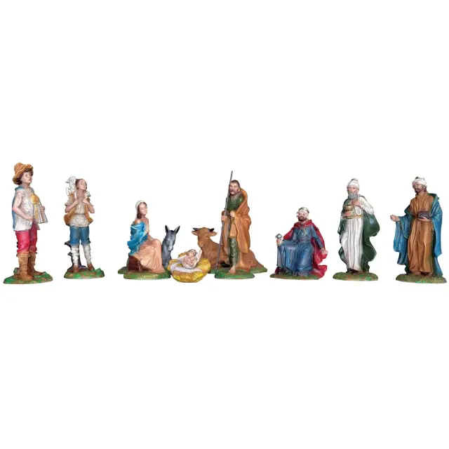 Nativity set of 10 pieces 20 cm in resin