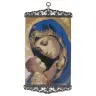 Icône - Tissu 20 X 38 cm - Vierge et Enfant