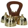 Clochette liturgique 4 tons Manche en bois