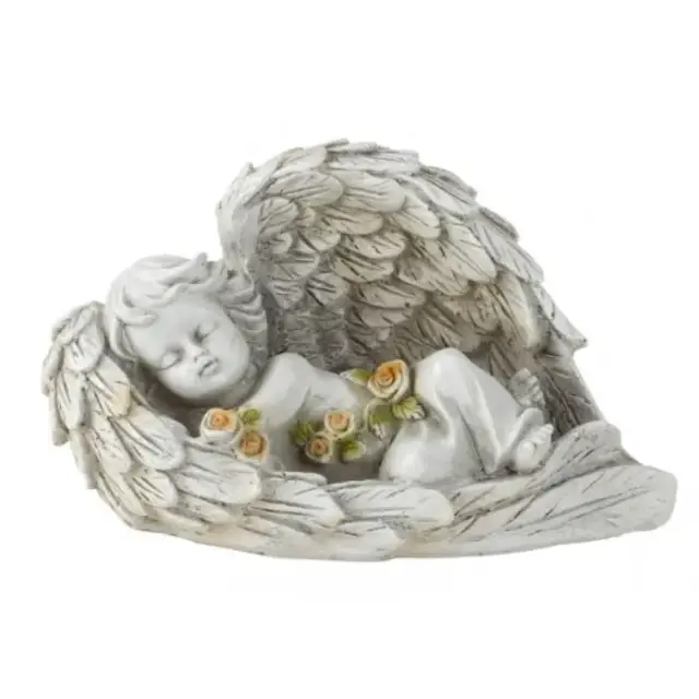 Ange couché dans aile 19 cm