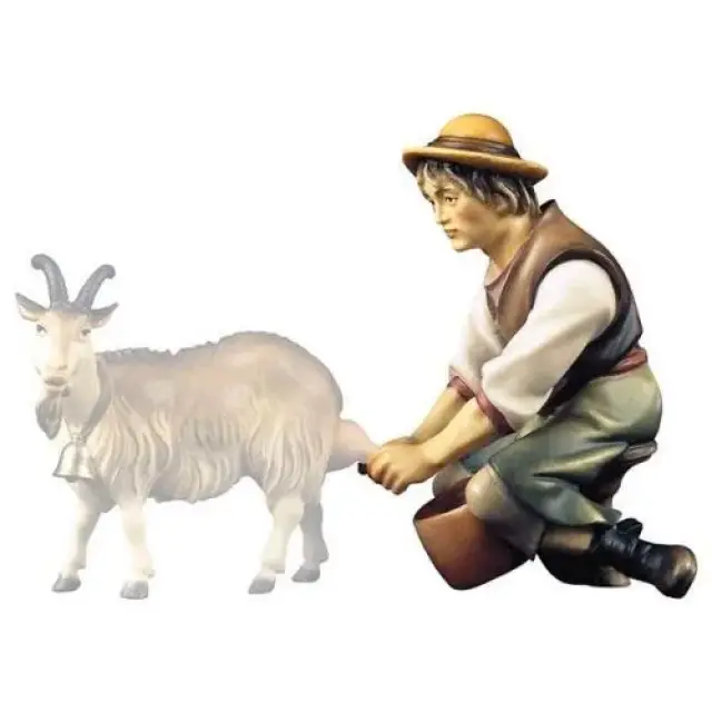 Homme qui trait une chevre 10 Cm Couleur