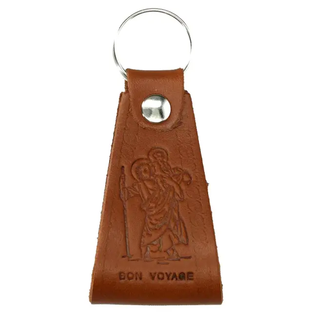 Porte-Clefs Cuir - St Christophe - Bon Voyage