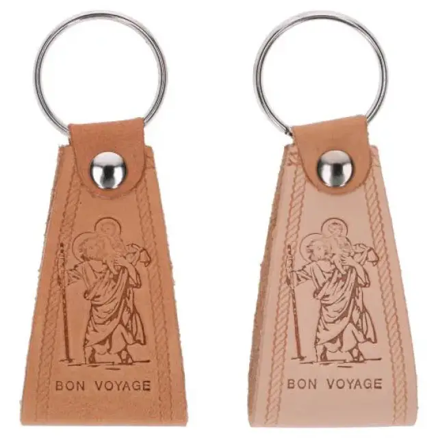 Porte-Clefs Cuir - St Christophe - Bon Voyage