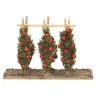 Plants de tomates miniatures pour crèche de Noël (12x5x8 cm)