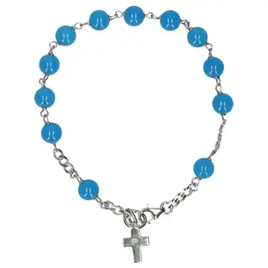 Bracelet-Dizainier Argent Rhodie Agathe 6 Mm