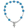 Armband-Tientje Zilver+Rhodium Agaat 6 Mm