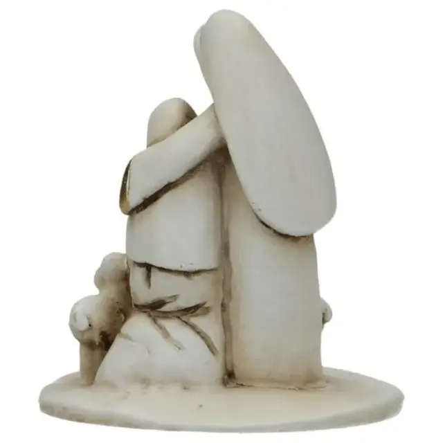 Nativity alabaster decorated (6x5x4,5 cm)