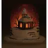 Christmas candle holder blue + candle 12 cm