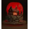 Christmas candle holder red + candle 12 cm