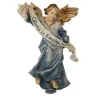 Engel Gekleurd / Blauw : houtsnijwerk kerstgroep Ulrich 15 cm