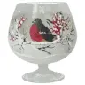Kaarsenhouder In Glas Roodborstje 14 Cm
