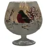 Kaarsenhouder In Glas Roodborstje 14 Cm