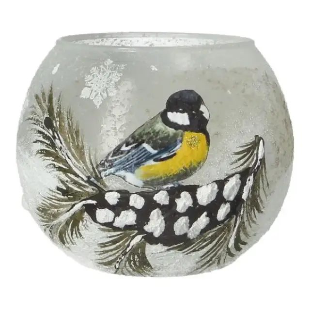 Kaarsenhouder In Glas Mees 12 Cm