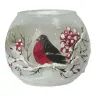 Tealight Glass RougeGorge 12 Cm