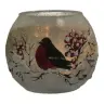 Tealight Glass RougeGorge 12 Cm