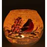 Tealight Glass RougeGorge 12 Cm