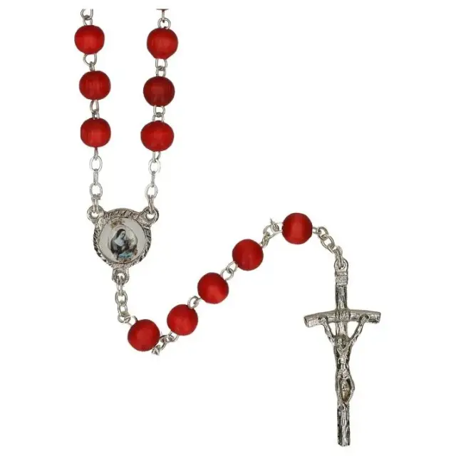 Jewel Pink Scented Rosary St. Rita