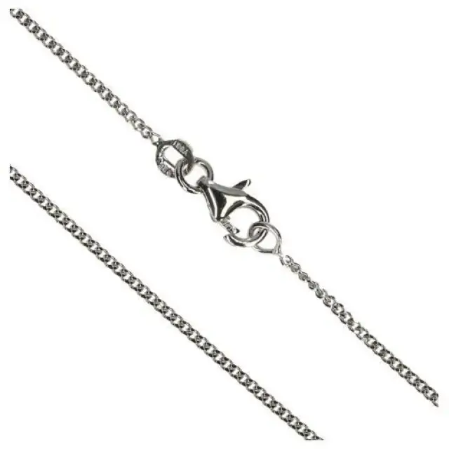 Ketting 42 cm + Karabijnhaak - Zilver + Rhodium