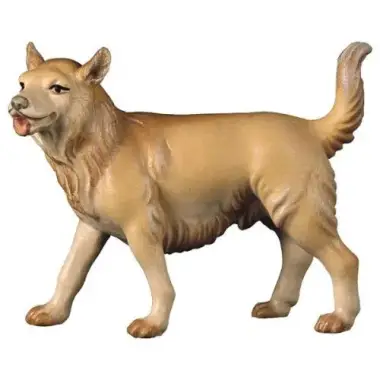 Chien : crèche de Noël en bois Komet 12 cm