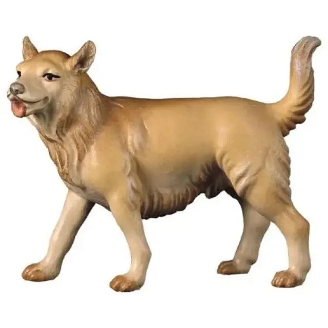 Chien : crèche de Noël en bois Komet 12 cm