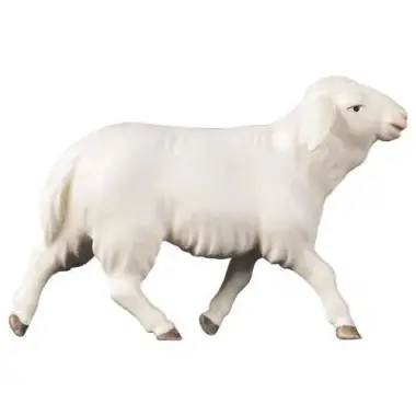 Mouton qui court : crèche de Noël en bois Komet 12 cm