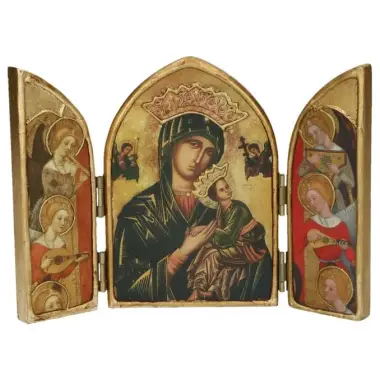 Tryptique Arrondi Perpetuel Secours 22 Cm X15 Cm