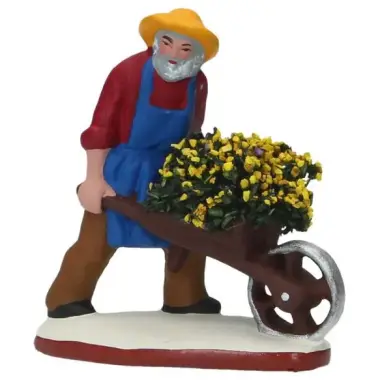 Santon Gateau 7 Cm Tuinman Met Kruiwagen