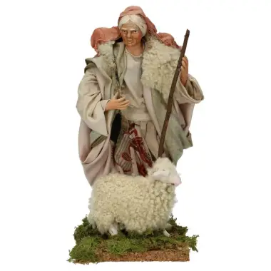 Napolitaanse Santon 22 Cm Herderin Met Schapen