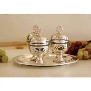 Set For Holy oil 3 Bulbs Cat / Chr / Inf D 22 Cm Silver