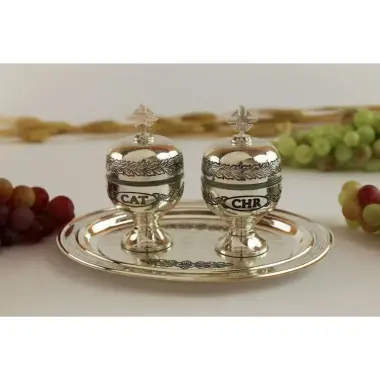 Set For Holy oil 2 Bulbs Cat / Chr Silver
