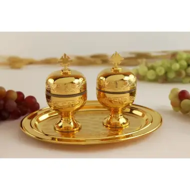 Set For Holy oil 2 Bulbs Cat / Chr Doré