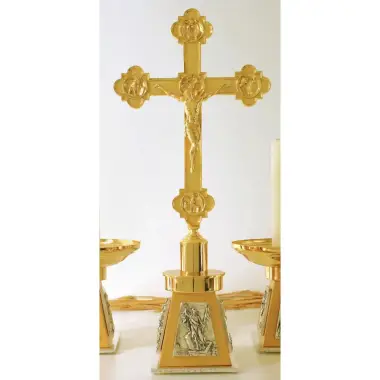 Croix Sur Base H 50 Cm Bi-Couleur
