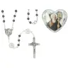 Mini rosary hematite St Benedict