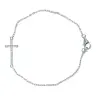 Gerhodineerd zilveren armband met kruisje + strass