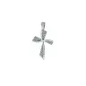 9 karaats witte goud kruisje met strass steentjes 23 mm 1.65 gr
