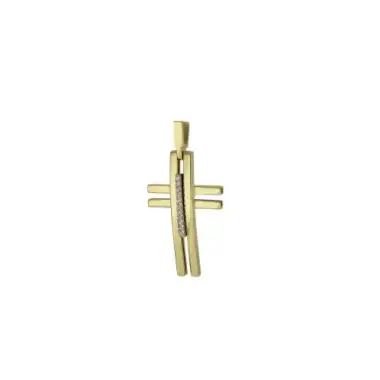 Croix moderne or 9 carats 25 mm 2.25 gr