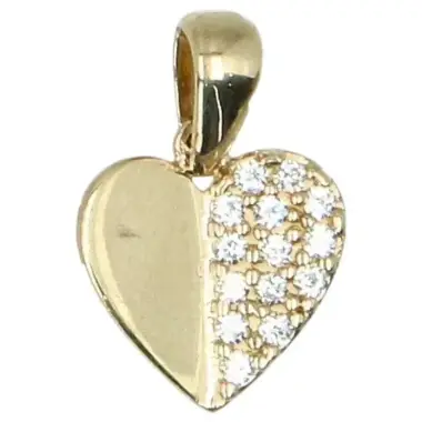 Médaille coeur 9 carats 0.75gr 0.9 cm