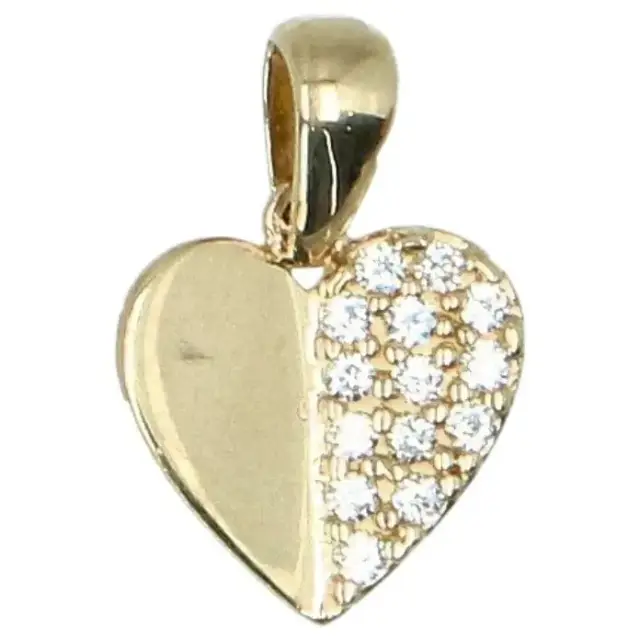 Medaille hart 9 karaat 0,75 g 0,9 cm
