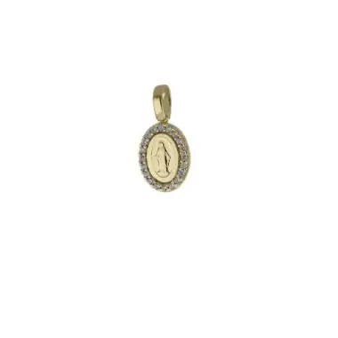 Médaille Vierge Miraculeuse or 9 carats 0.95gr 10 mm